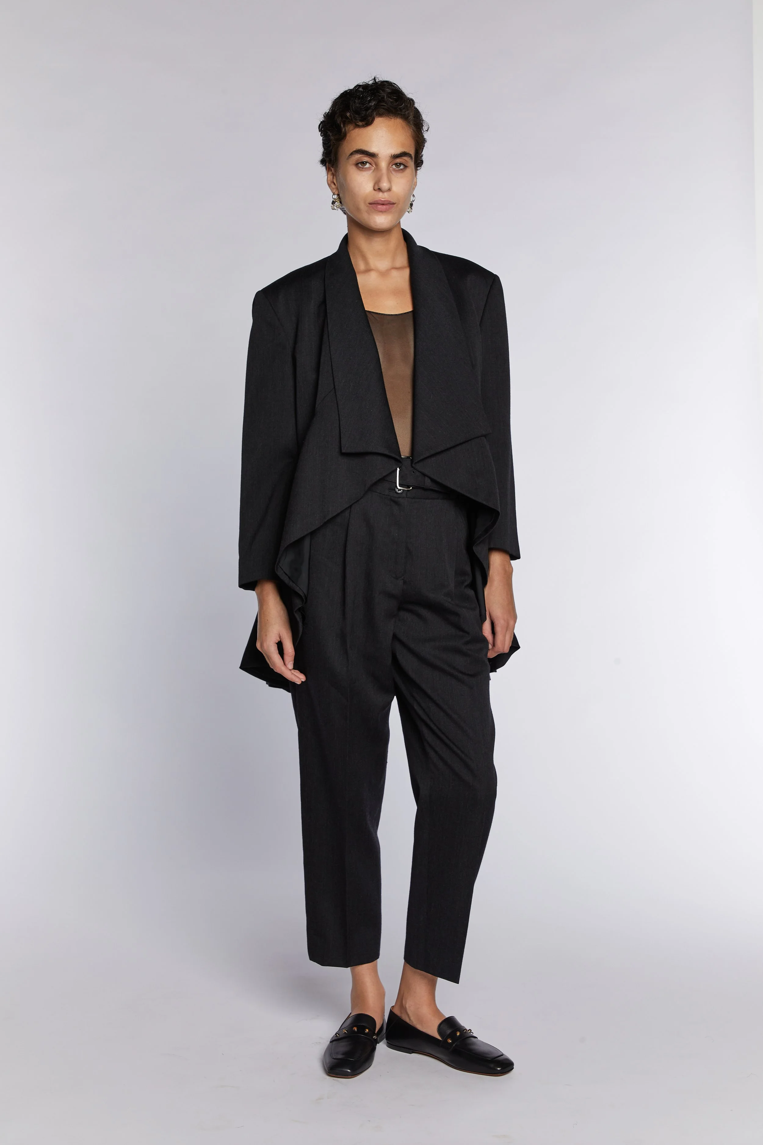 希少80s  ISSEY MIYAKE 袴、着物風セットアップ  黒  B NEW ITEM】 “ISSEY MIYAKE MEN“ Black polyester design set up